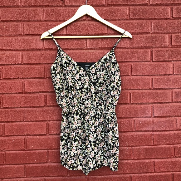 Forever 21 Other - {Forever 21} Black Floral Cami Romper